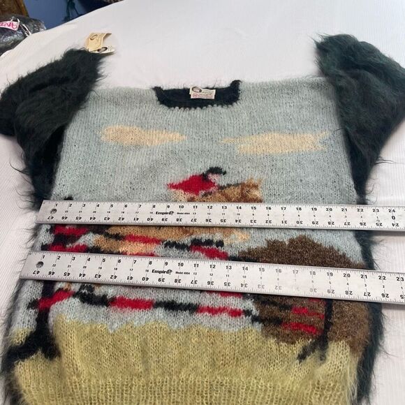 Ann Arundell Handmade Couture VTG NOS Mohair Horse Kentucky Derby Sweater - Picture 8 of 10
